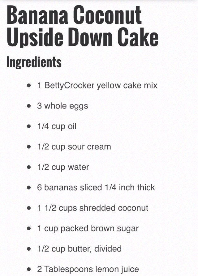 Banana-Coconut upside down cake 