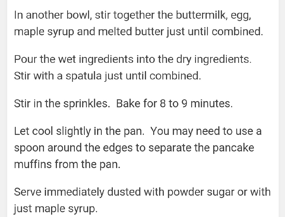 Funfetti Mini Pancake Muffins!