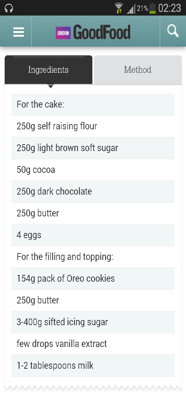 Oreo chocolate cake