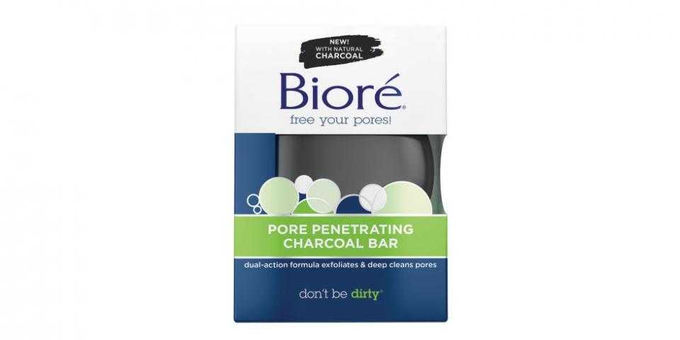 Pore Penetrating Charcoal Bar, BIORE, $6
If you're dealing with breakouts (Who isn't?!), then this charcoal soap is just what you need. The star ingredient works to de-gunk pores, so you're left with a crystal-clear complexion — and who doesn't want that?