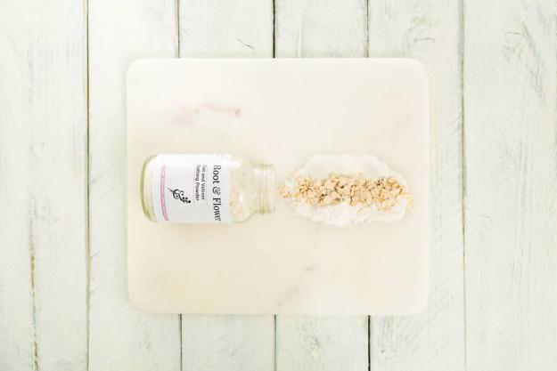 7. This oat and vetiver bath powder.Wash your worries away with this soothing milk bath. By Root and Flower