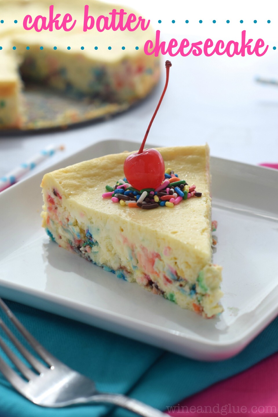 Cake batter cheesecake