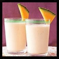 Cantaloupe Frenzy 

1 cantaloupe 
2 TBSP white sugar 
2 cups ice cubes 

Combine the cantaloupe and ice together until the ice is in small pieces then add the sugar 