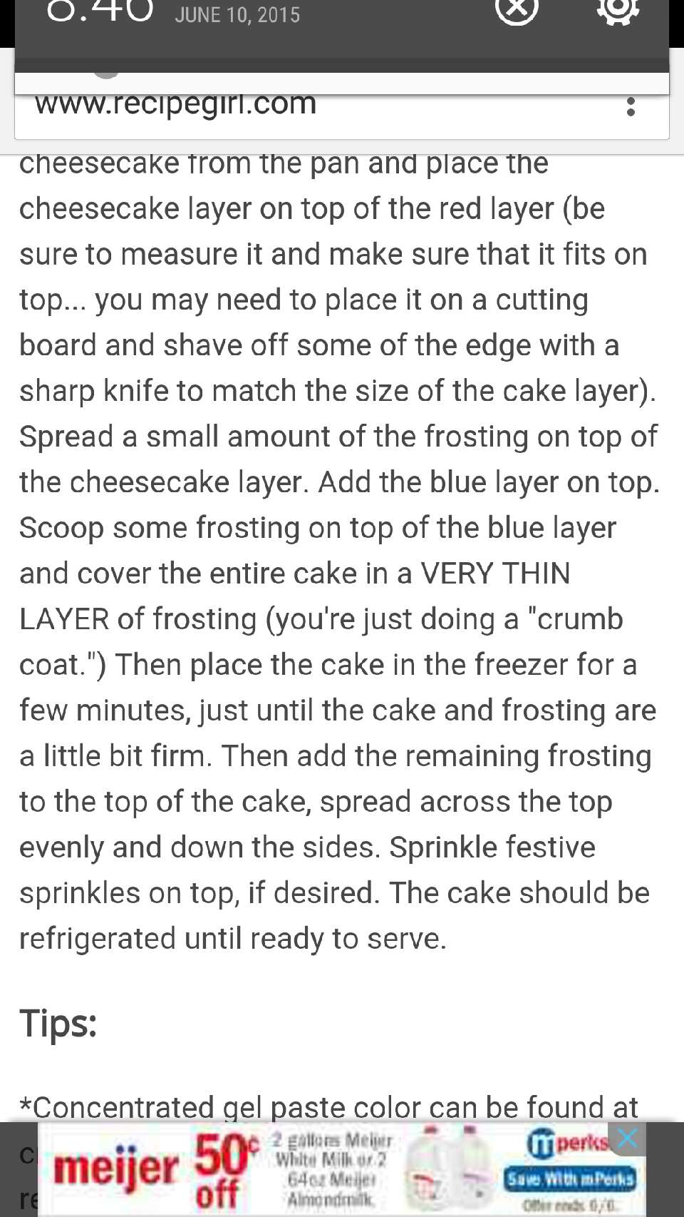 Red White and Blue Cheesecake Cake