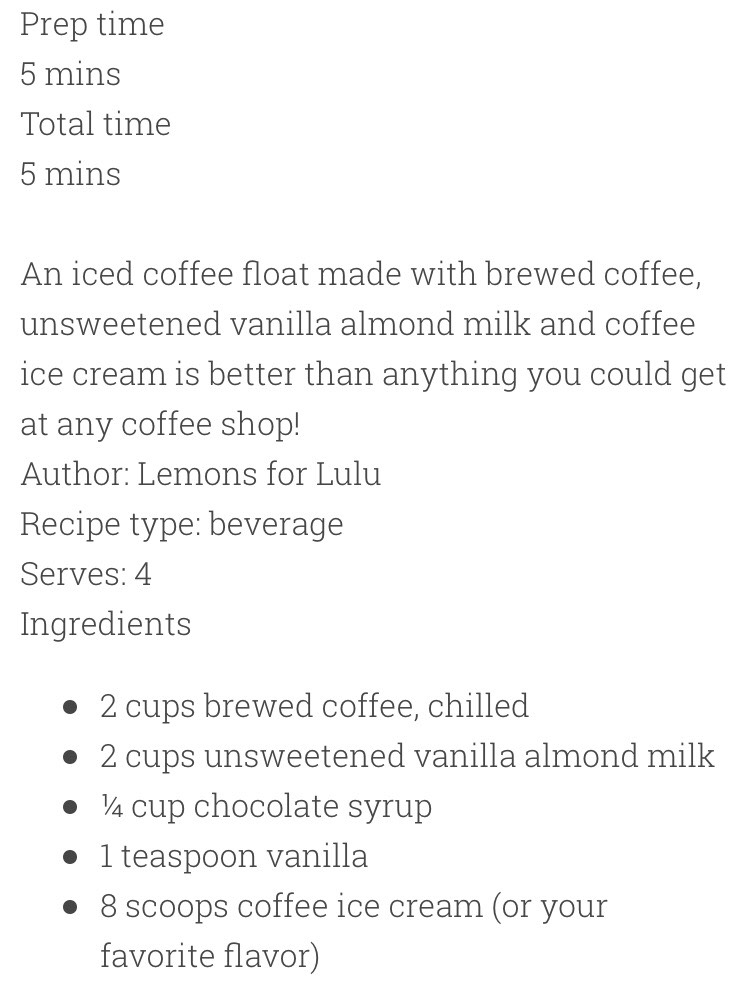 ✨Almond Iced Coffee Float✨