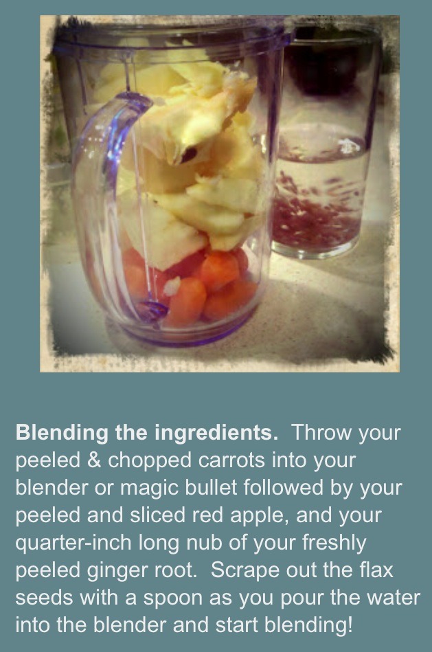 Carrot Apple Ginger flaxseed Smoothie For Detox 