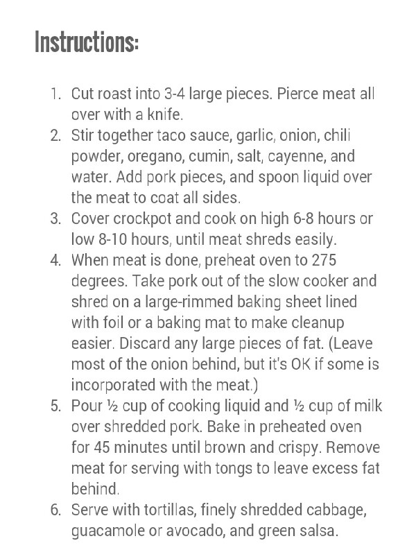 Crock Pot Carnitas