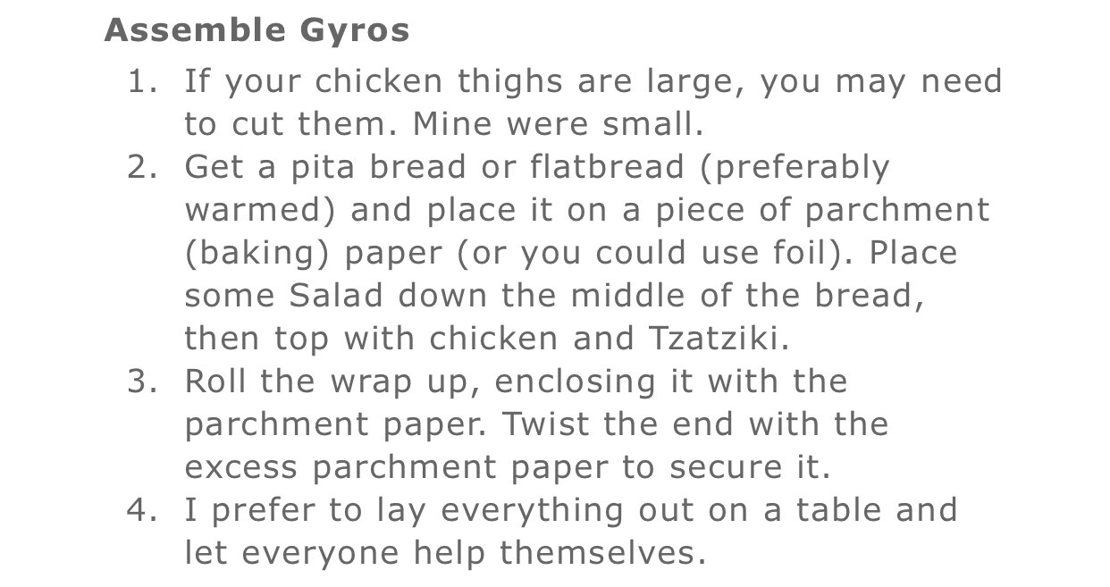 GREEK CHICKEN GYROS! 
