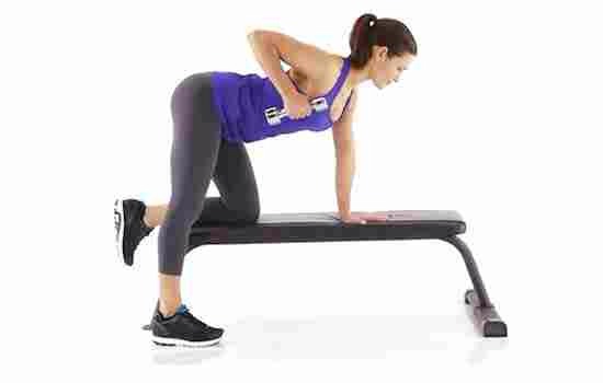 Help For Bra Bulge

1. To get rid of little roll that spills over your bra strap in the back, try the bent-over row exercise.