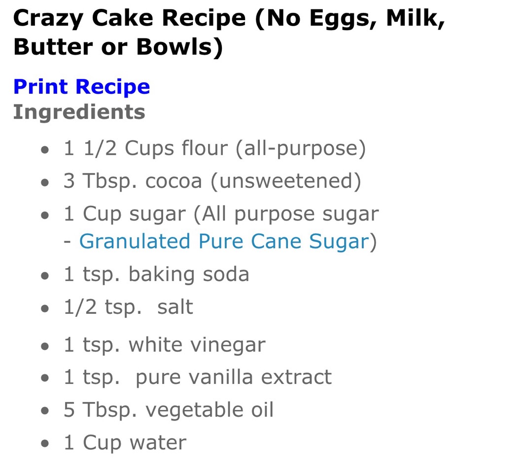Crazy, Whacky Chocolate Cake. No Eggs, No Milk, No Butter. Make And Bake In Same Bowl. 🍰