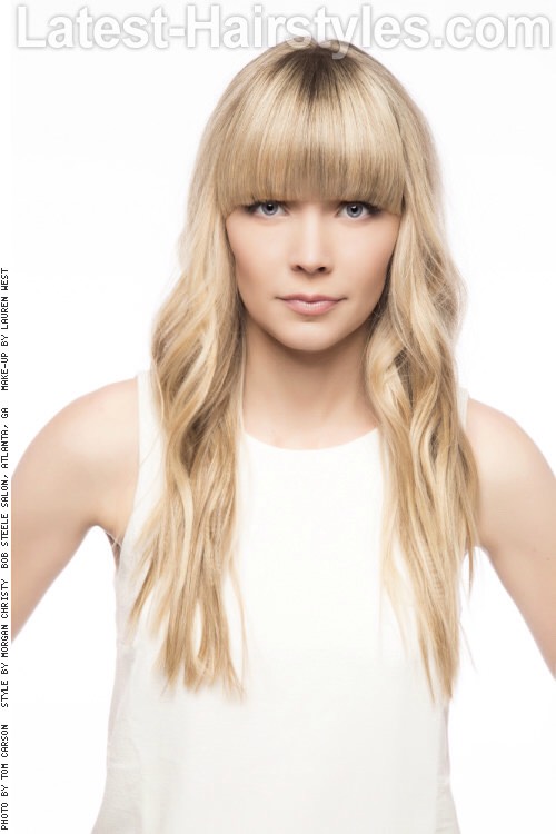Sage 
This boho chic hairstyle starts out straight on top, features waves through the midshaft, then straightens out again through the ends.
