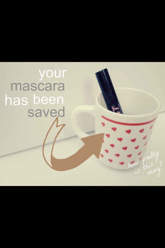 How to fix dried out mascara: soak it in a mug of boiling water for five minutes