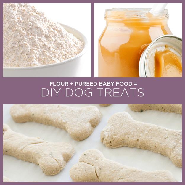 Flour + Pureed Baby Food = DIY Dog Treats