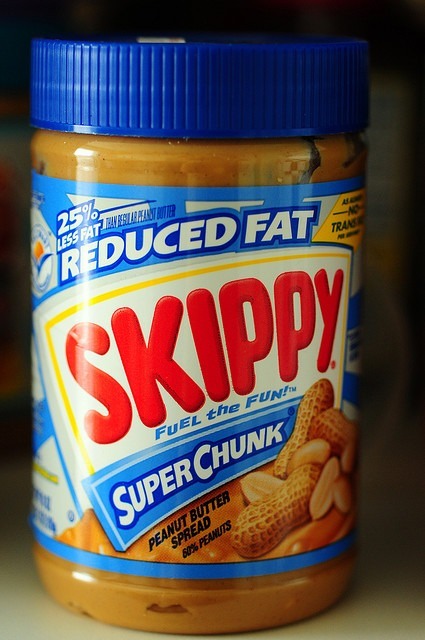 Reduced fat peanut butter: looks great but have so many fats and sugars.