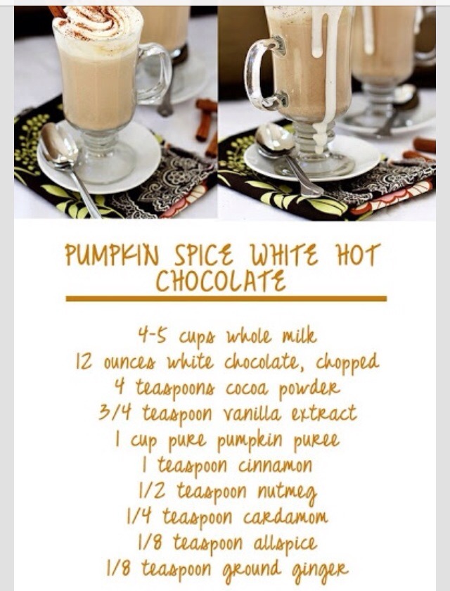 Pumpkin Spice White Hot Chocolate 