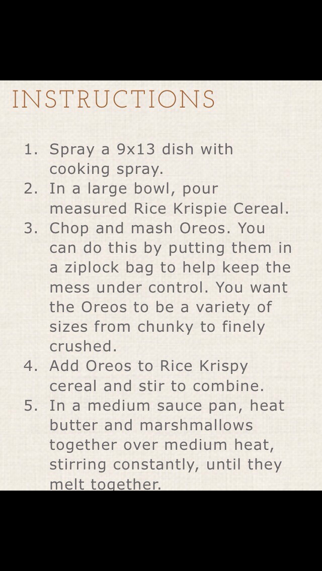 How To Make Oreo Rice Krispie Treats 👌❤️