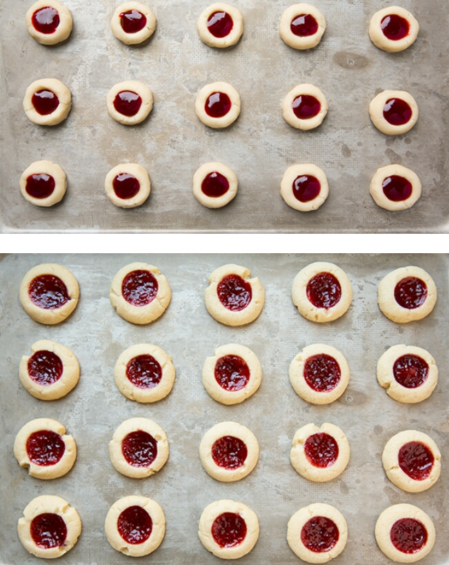 THUMBPRINT RASPBERRY ALMOND COOKIES