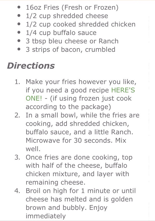 Buffalo Chicken Cheese Fries