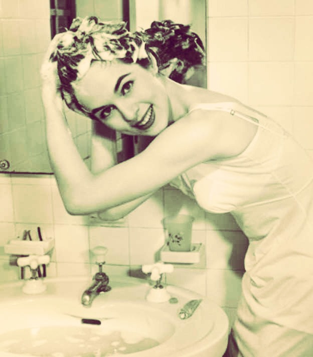 Dont have time to shower? Wash your hair over the sink.