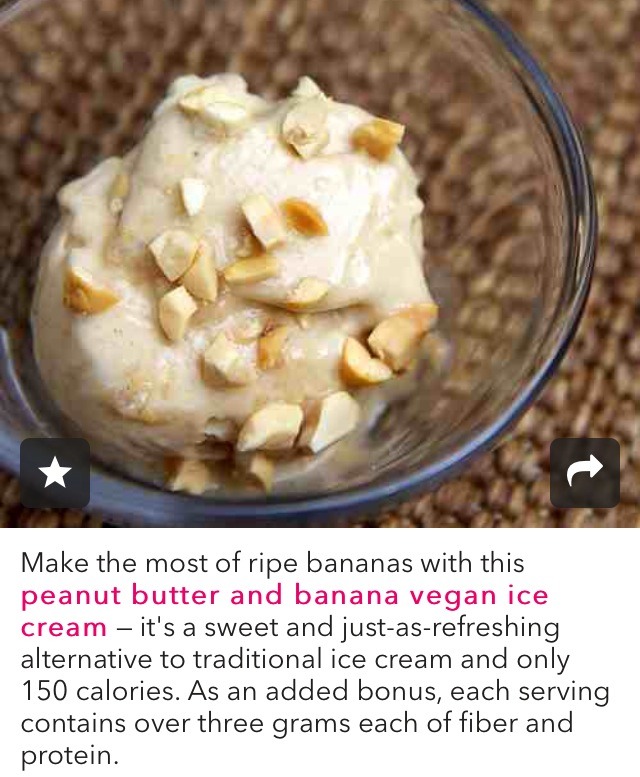 Peanut butter and banana ice cream