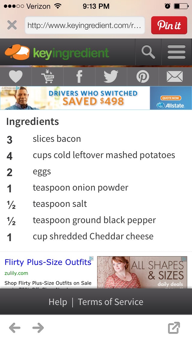 Bacon Cheddar Potato Cakes 