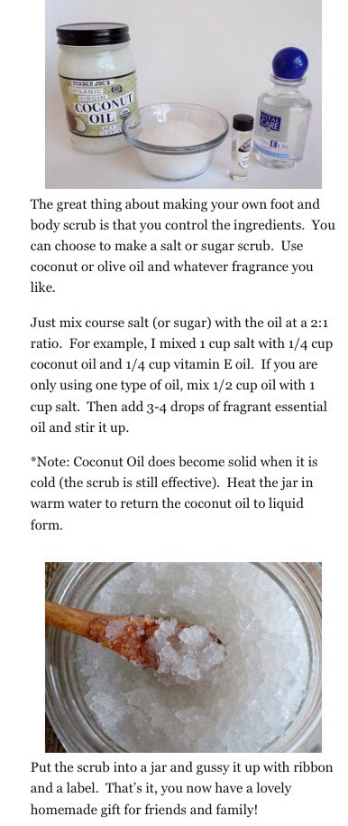 ✨Diy Coconut Salt Foot And Body Scrub✨