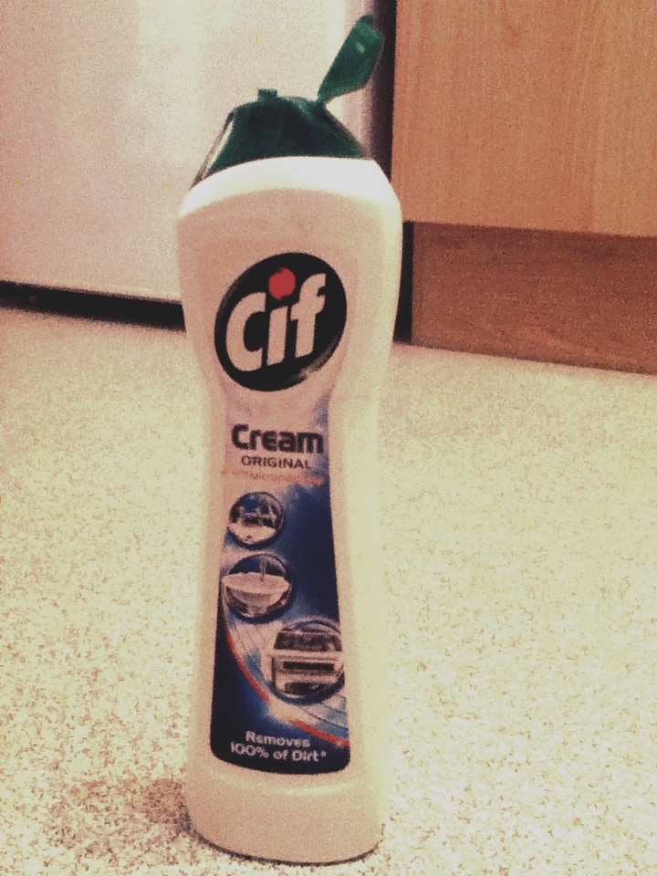 The last thing you need is this bottle of Cif. I use this because it has sandy type bits in there to remove all the dirt off your Vans.You can get other brands cheaper but as long as it has these bits in it otherwise it won't work. 