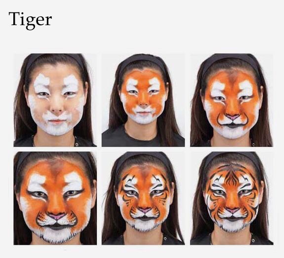 Tigers And Leopards. Face Painting Tutorial For Halloween.