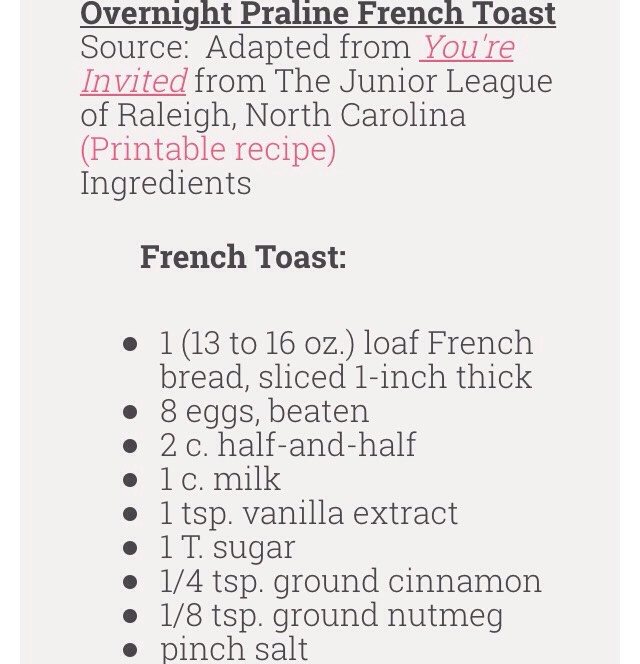 Overnight Prailine French Toast