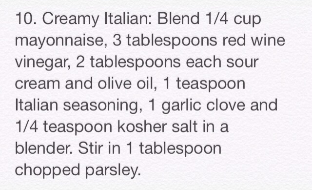 10 Homemade Salad Dressings