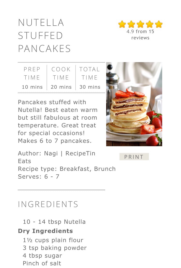 💫Nutella Stuffed Pancakes💫