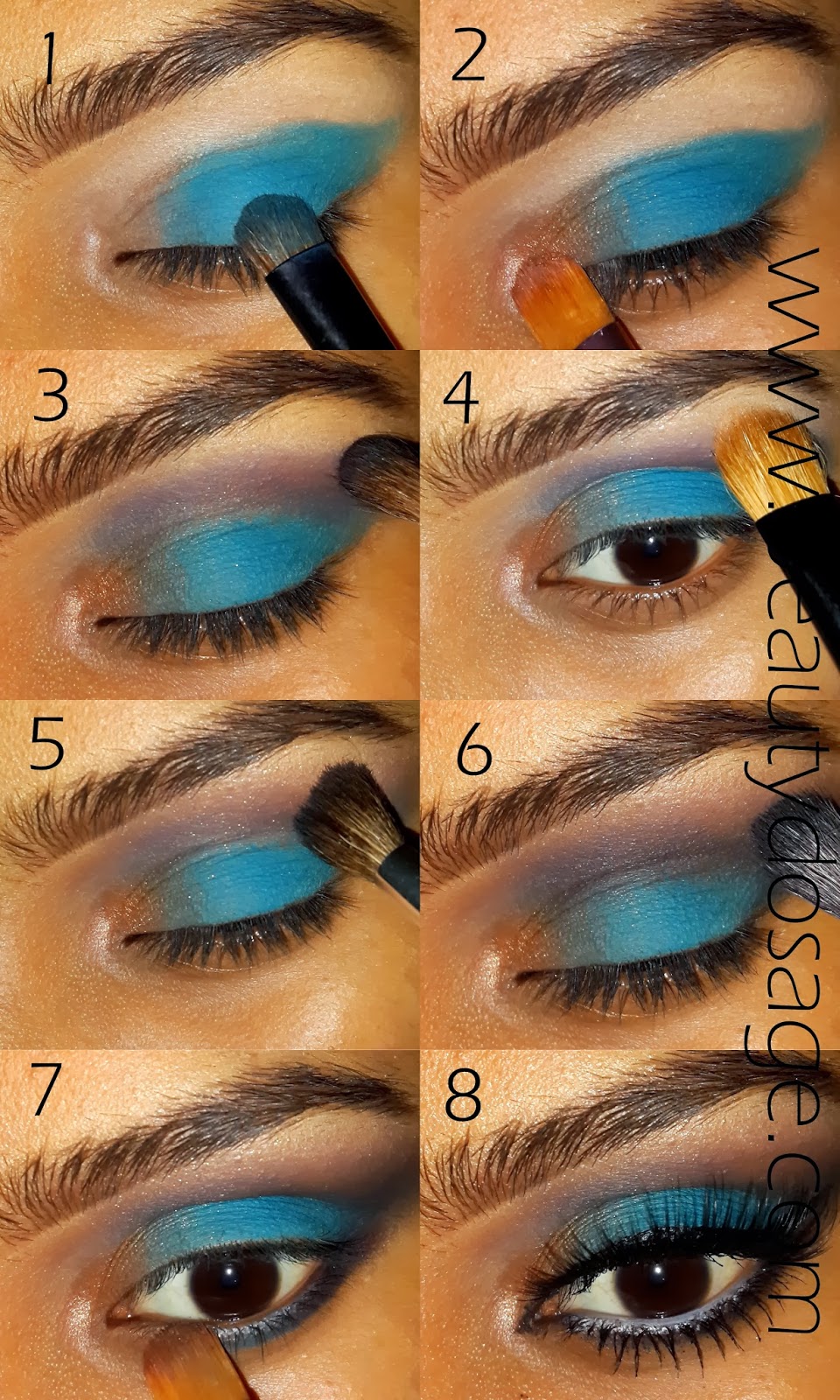 Sexy Dark Blue Makeup Tutorial 