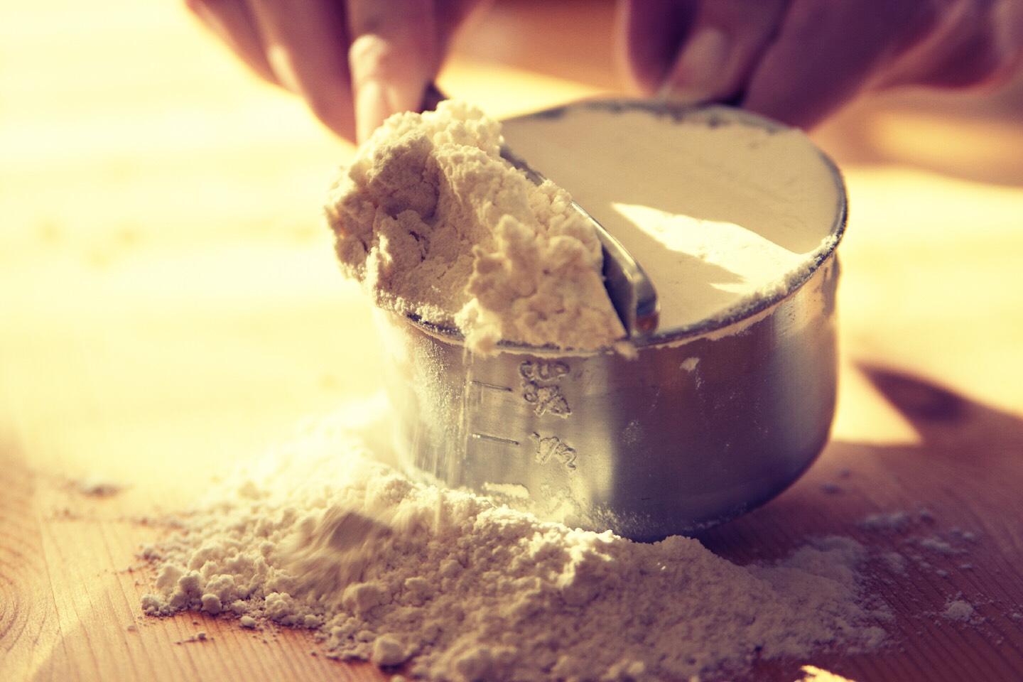 In a separate bowl, sift together the flour, baking soda, and salt.

Add your flour mixture to the banana mixture, and stir until well combined.
