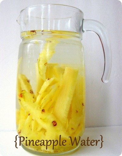 Put the pineapple in a pitcher of filtered water and let sit overnight. Drink water throughout the day. It helps aid in weight loss and keeps that stubborn belly fat away.