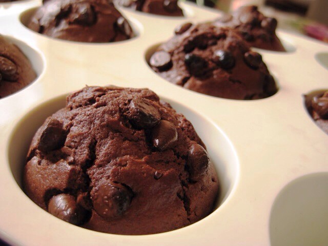 Double Chocolate Chip 
• substitute 1/4 cup of flour in the basic recipe with the same amount of cocoa powder. Stir in 1/4 cup each of white and milk chocolate chips, then bake.