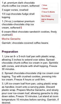 Mocha Chocolate Chip Ice Cream Cake