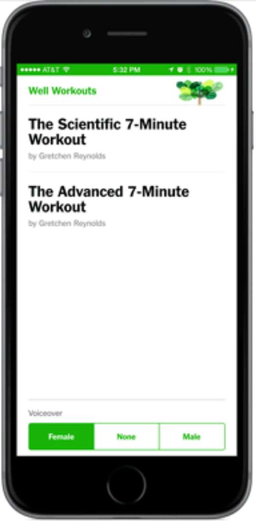 5. The New York Times’ 7-Minute Workout Web app (free) will work on any device.