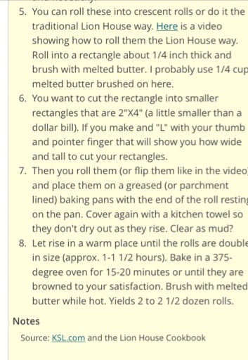 Lion House Rolls