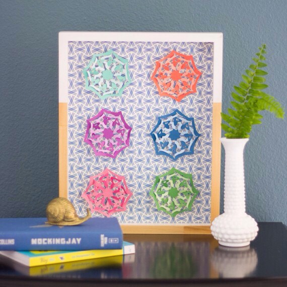 Paper punch art.
The gift recipient will think you spent hours on this intricate paper art, but thanks to this cut-and-fold punch, you can whip up this unique gift in minutes. Get the Paper Punch Art how-to. http://m.designimprovised.com/38l4k7v/articles/48224/Martha-Stewart-Paper-Punch-Art
