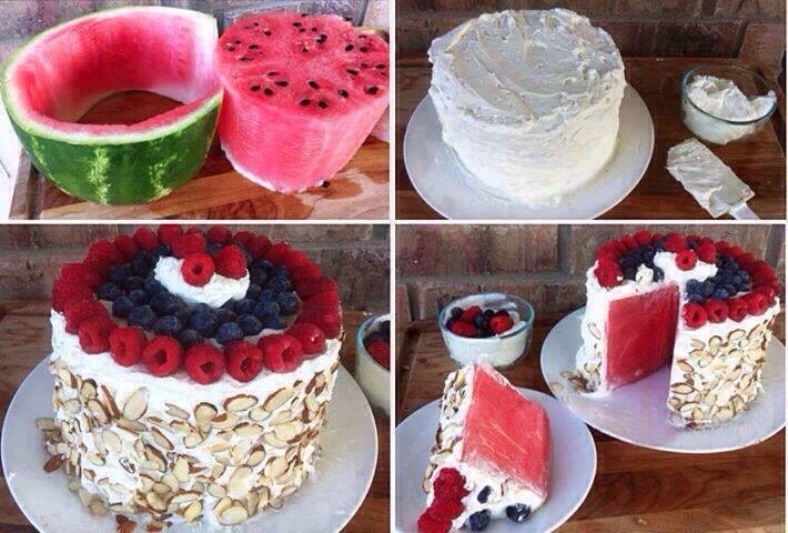 No Bake 🍉Watermelon Cake 🍉Healthy Option #tipit