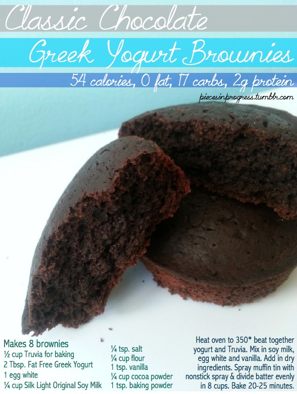 😍4 Fat Free Greek Yogurt Brownies😍