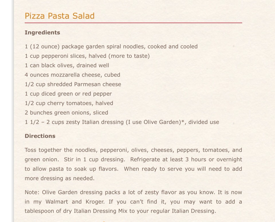 Pizza Pasta Salad #SpringForward