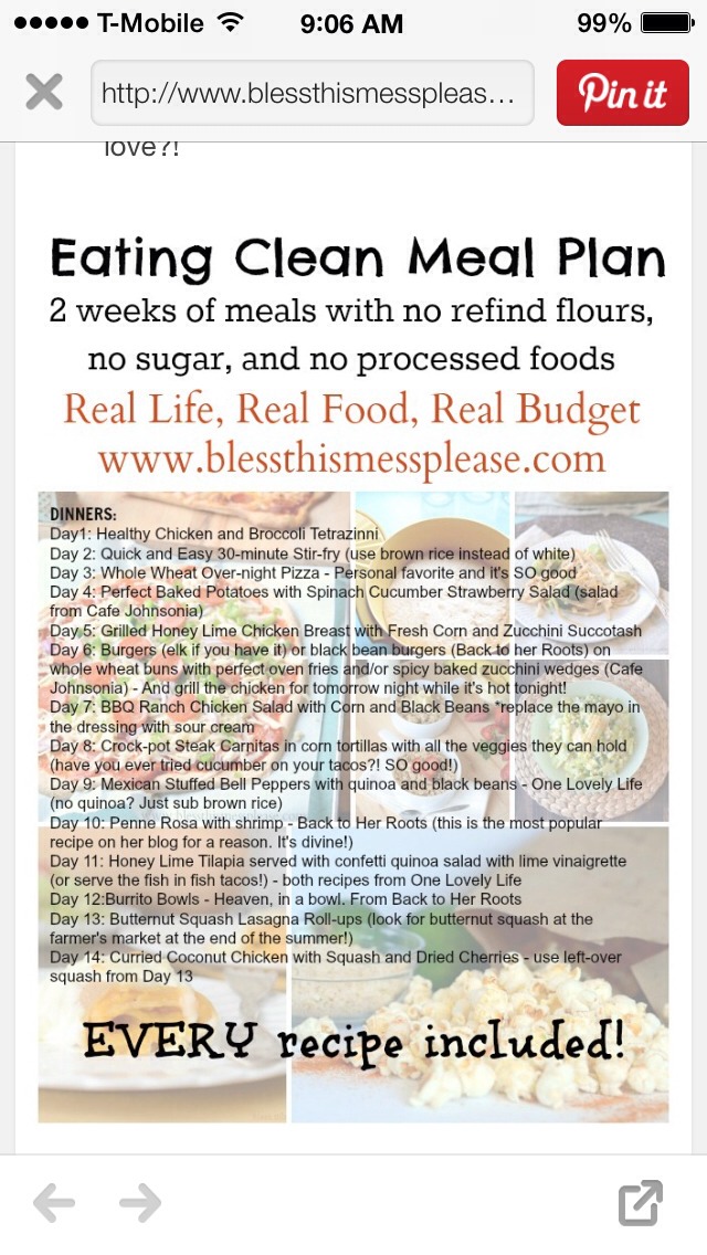 👍Eating Clean Meal Plan + Recipes Included!!! For Those Who Want To Lose Weight Or Just Be Healthy