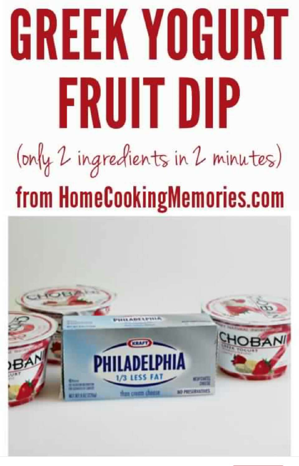 Greek Yogurt Dip! 2 Ingredients & 2 Minutes!