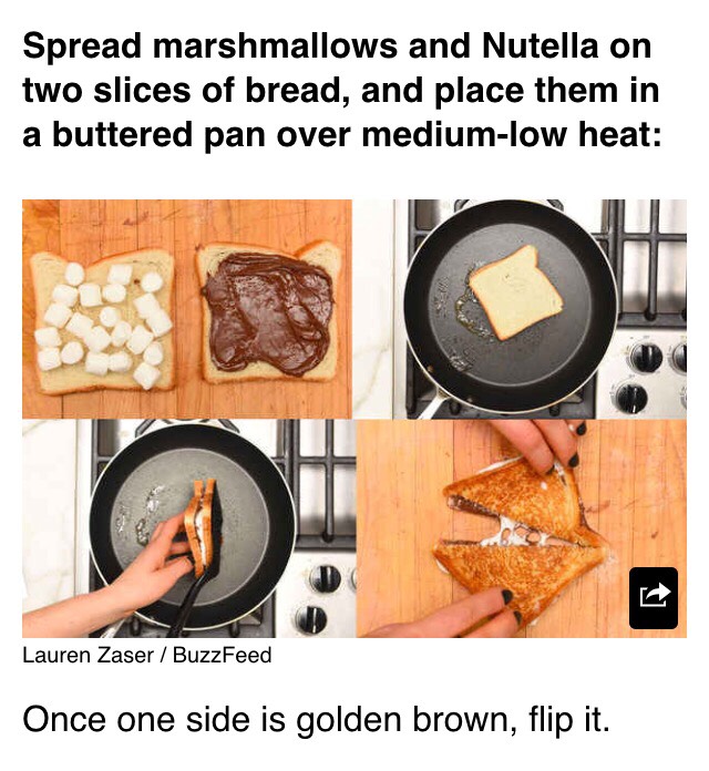 " Delicious Grilled Nutella & Marshmallow Sandwiches"