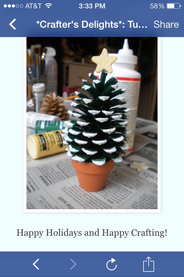 Make Your Own Pine cone Christmas Tree!🎄