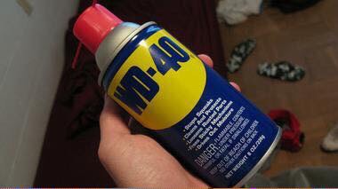 Remove crayon from walls with WD-40