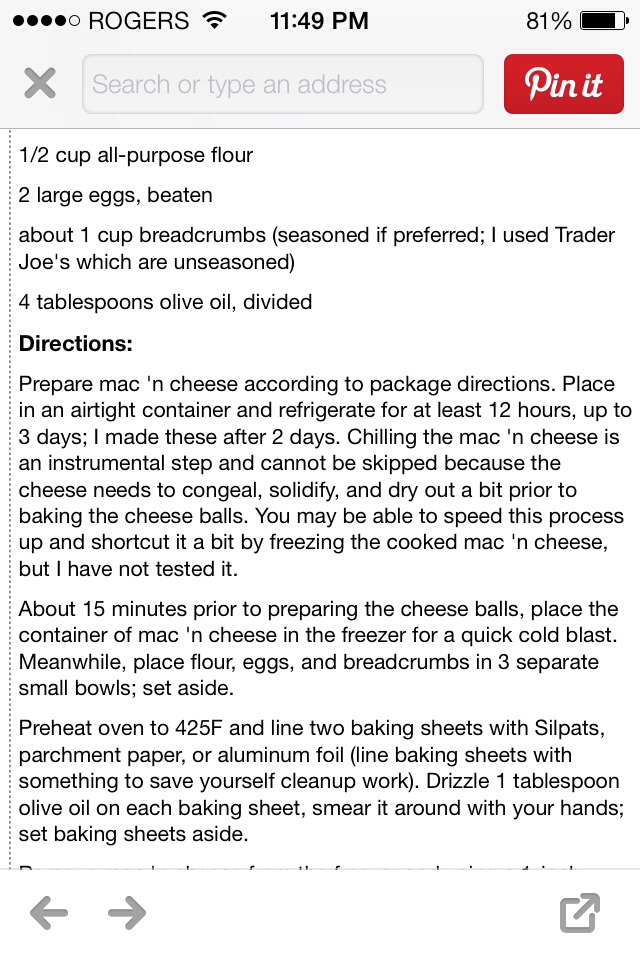 Baked Macaroni And Cheese Balls