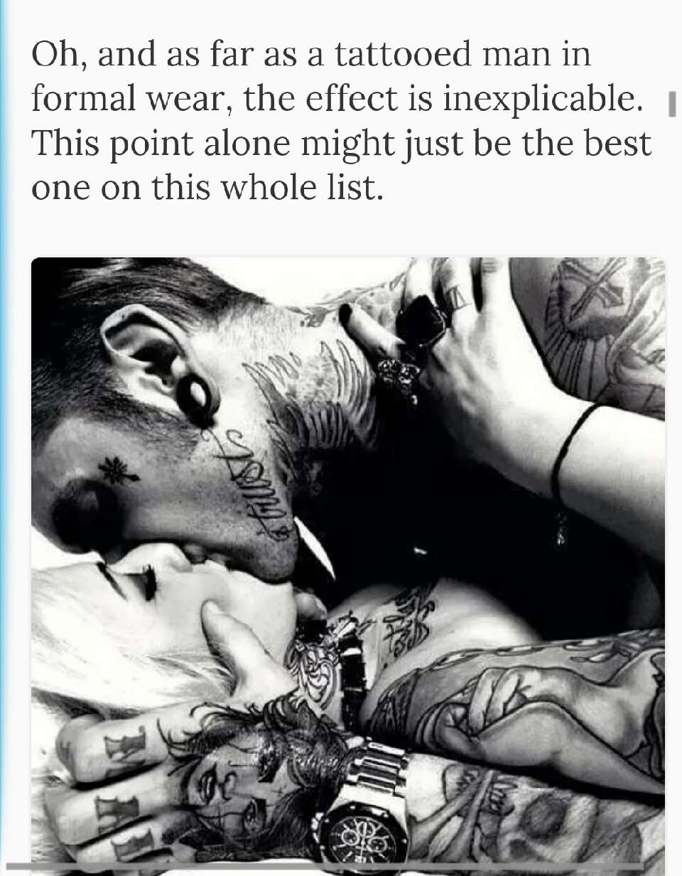 VERY Legitimate Reasons To Date A Tattooed Man!