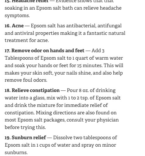 25 Uses For Epsom Salt